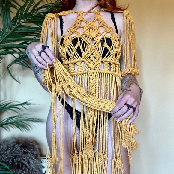 Handmade Macrame Crochet Dress - Picture 6 of 17